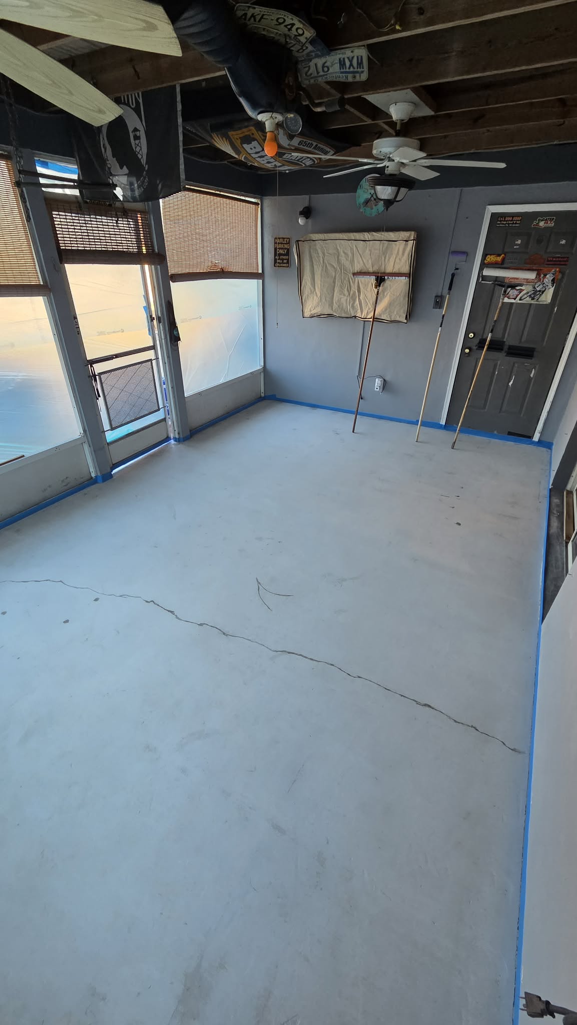 Garage floor grinding prep in Palm City
